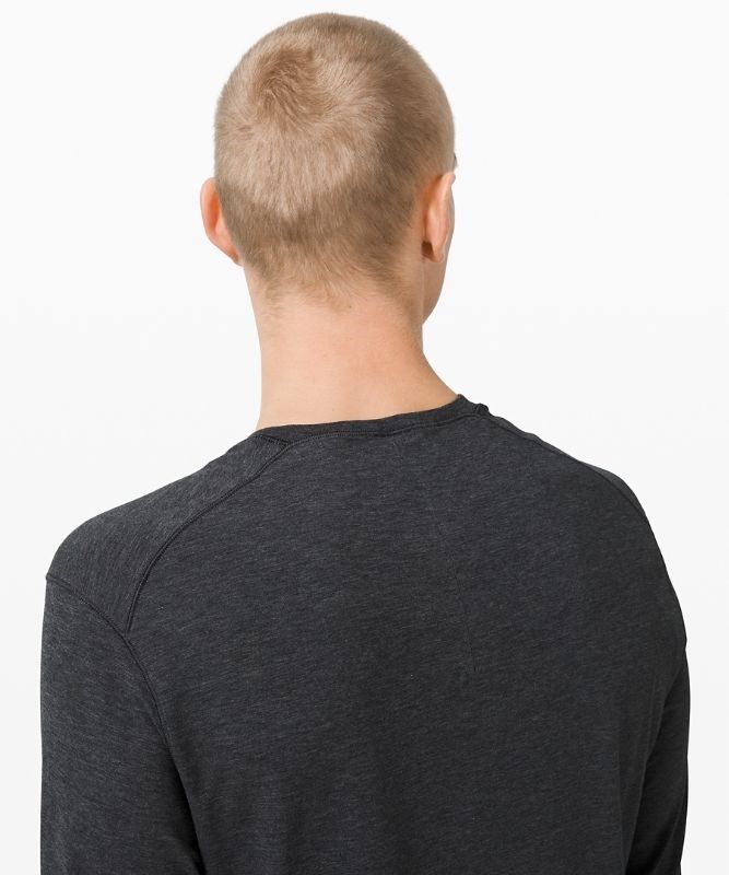 Lululemon 5 Year Basic Long Sleeve Henley Blast Herr Svarta | KYEF-47038