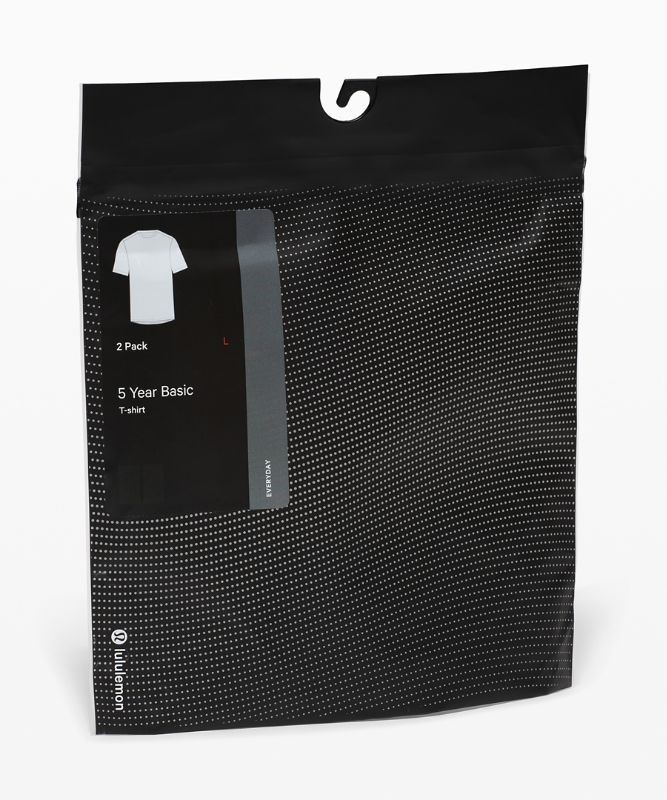 Lululemon 5 Year Basic T-Shirt 2 Pack Blast Herr Svarta Svarta | HVIX-60238