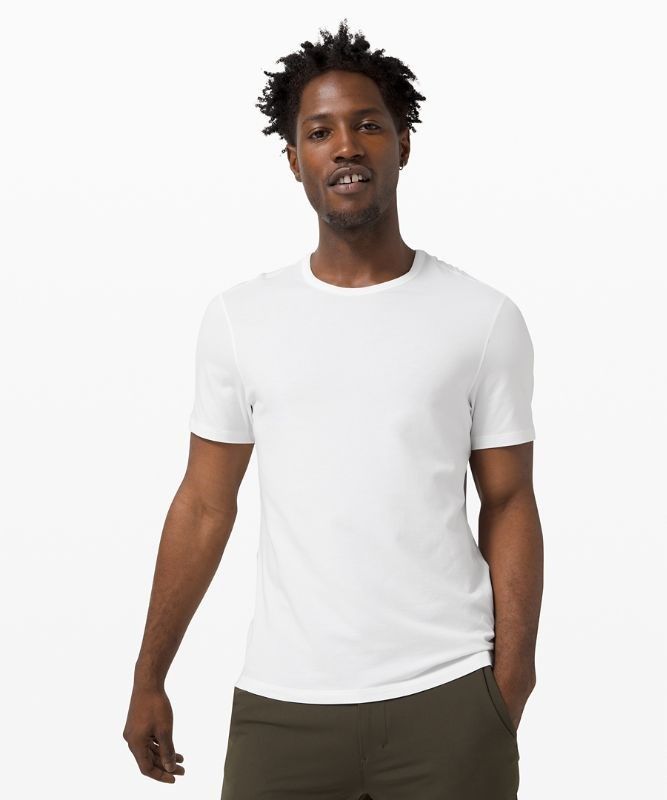 Lululemon 5 Year Basic T-Shirt 2 Pack Blast Herr Vita Vita | DGTB-27145