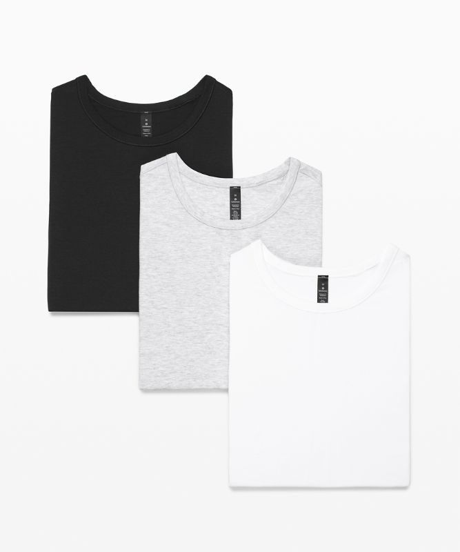 Lululemon 5 Year Basic T-Shirt 3 Pack Blast Herr Svarta Vita Ljusgrå | LTEQ-26148