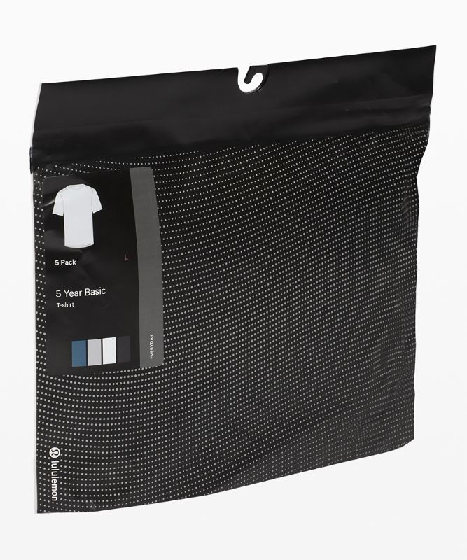 Lululemon 5 Year Basic T-Shirt 5 Pack Blast Herr Svarta Blå Ljusgrå Vita Marinblå | AVXC-56789