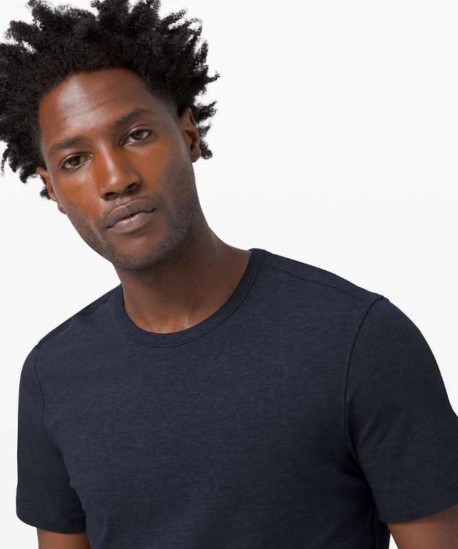 Lululemon 5 Year Basic Tee Sun Wash Blast Herr Marinblå | ENBM-03648