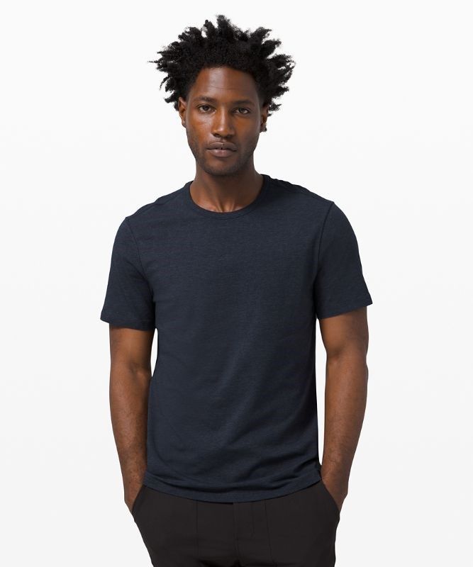 Lululemon 5 Year Basic Tee Sun Wash Blast Herr Marinblå | ENBM-03648