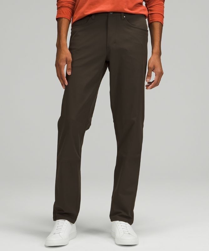Lululemon ABC Classic-Fit Pant 28 Warpstreme Byxor Herr Mörkolivgröna | EXLM-75380