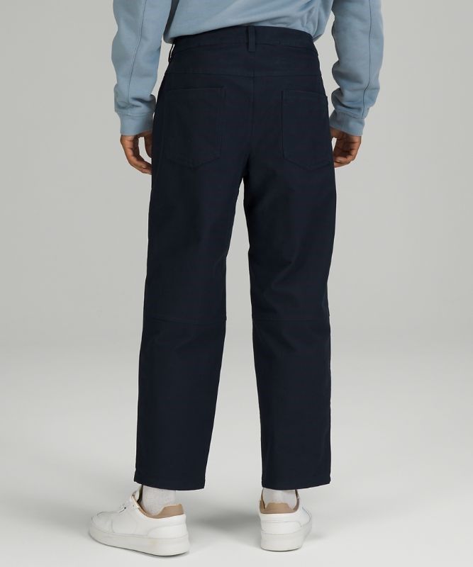 Lululemon ABC Crop Pant Relaxed Byxor Herr Marinblå | GXQJ-79358