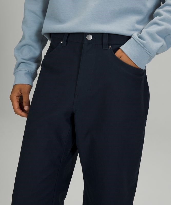 Lululemon ABC Crop Pant Relaxed Byxor Herr Marinblå | GXQJ-79358