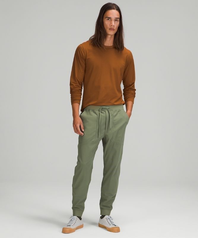 Lululemon ABC Jogger Shorter Length Warpstreme Byxor Herr Gröna | OLYI-54937