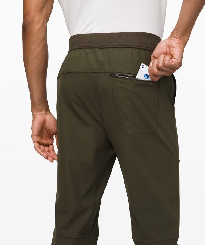 Lululemon ABC Jogger Tall Warpstreme Byxor Herr Mörkolivgröna | OVGM-64132