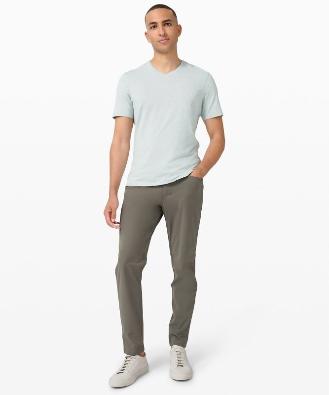 Lululemon ABC Pant Slim 28 Warpstreme Byxor Herr Grå Olivgröna | RAJZ-28963