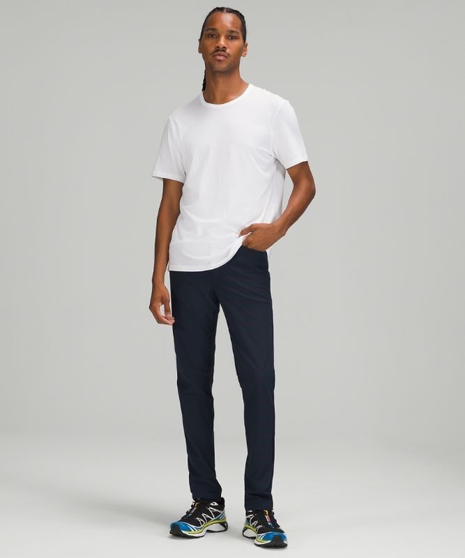 Lululemon ABC Pant Slim 28 Warpstreme Byxor Herr Marinblå | HIYW-16742
