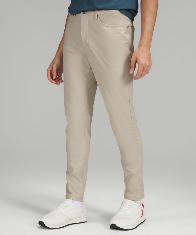 Lululemon ABC Pant Slim 28 Warpstreme Byxor Herr Silverstone | UYKJ-25083