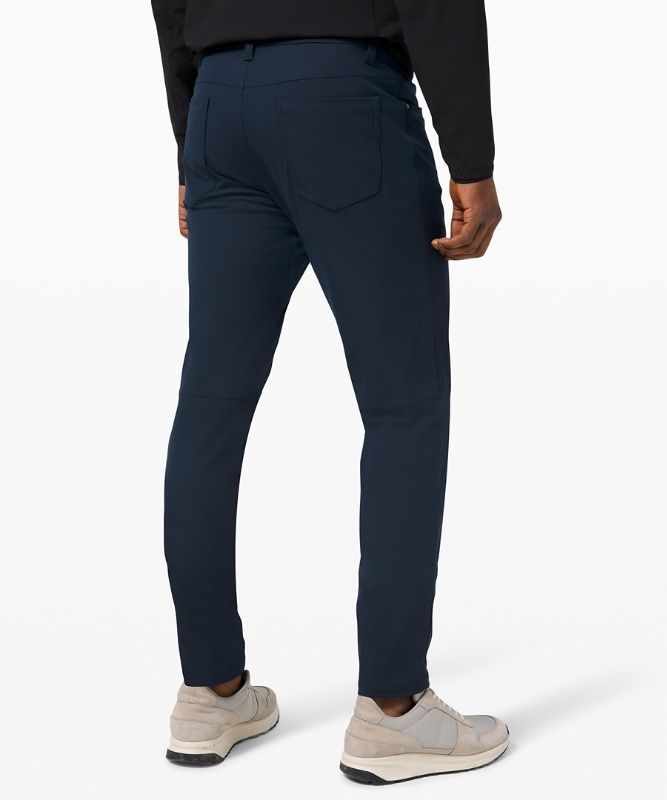 Lululemon ABC Pant Slim 32 Warpstreme Byxor Herr Marinblå | POMV-58921