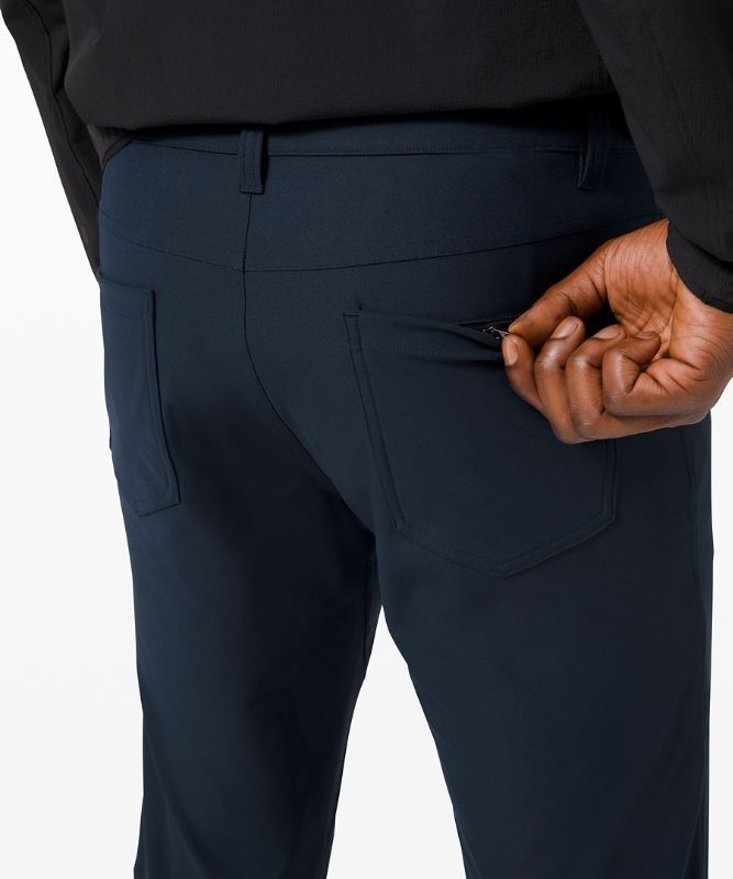 Lululemon ABC Pant Slim 32 Warpstreme Byxor Herr Marinblå | POMV-58921