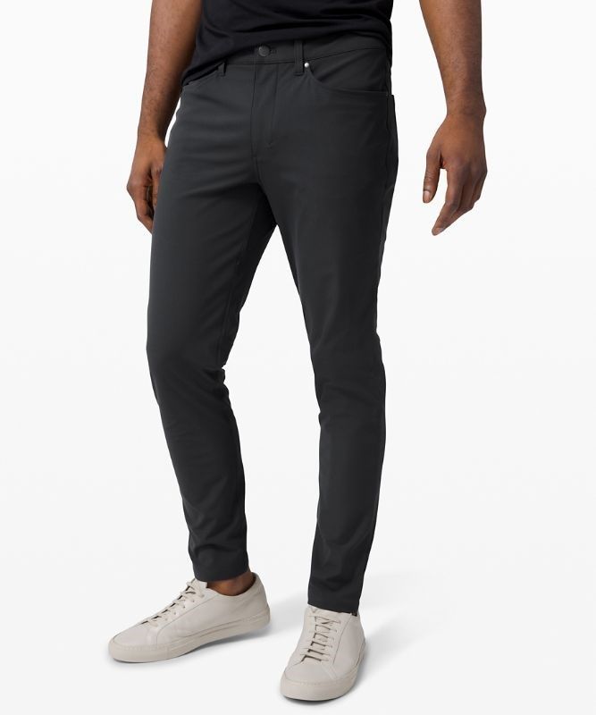 Lululemon ABC Pant Slim 32 Warpstreme Byxor Herr Obsidian | ACRZ-64789