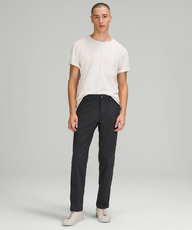 Lululemon ABC Relaxed-Fit Pant 34 Warpstreme Byxor Herr Obsidian | MCXU-89602