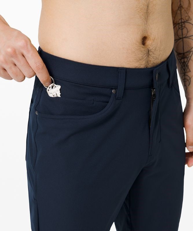Lululemon ABC Relaxed-Fit Pant 34 Warpstreme Byxor Herr Marinblå | VCIL-07261