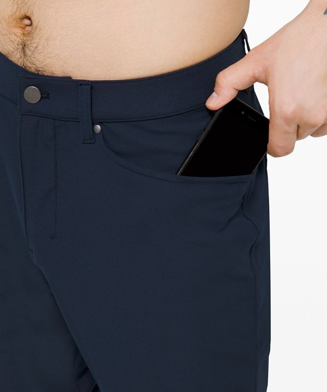 Lululemon ABC Relaxed-Fit Pant 34 Warpstreme Byxor Herr Marinblå | VCIL-07261