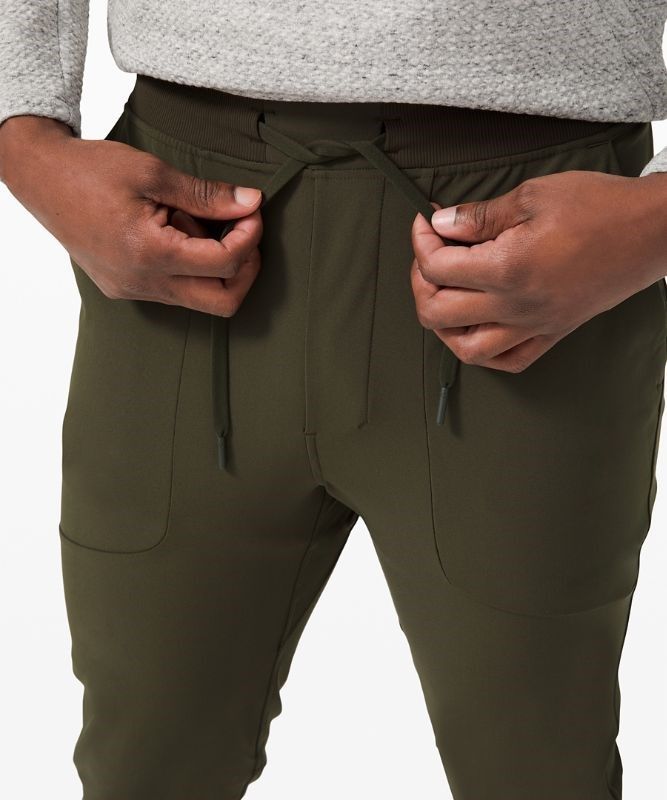 Lululemon ABC Skinny-Fit Jogger Warpstreme Byxor Herr Mörkolivgröna | KYCJ-03147