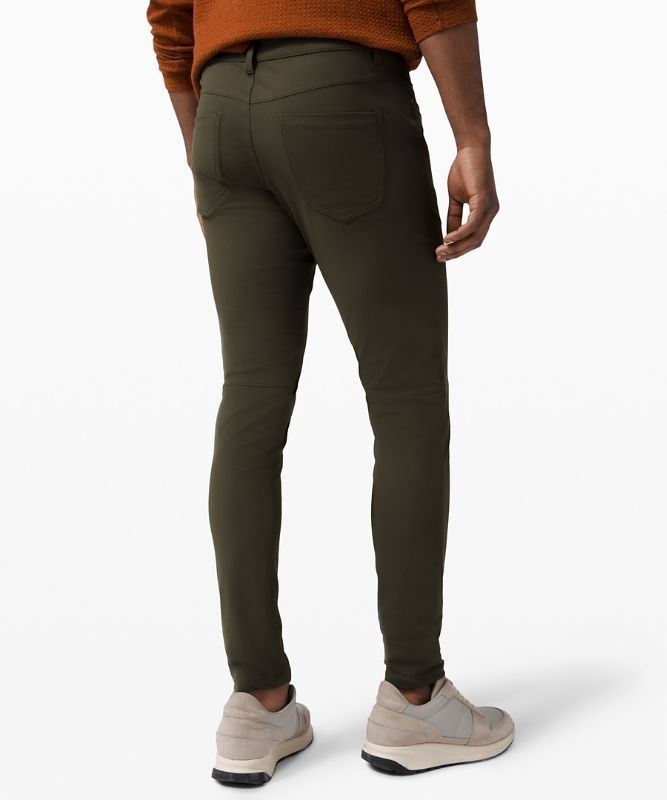 Lululemon ABC Skinny-Fit Pant 32 Warpstreme Byxor Herr Mörkolivgröna | TYCQ-63725