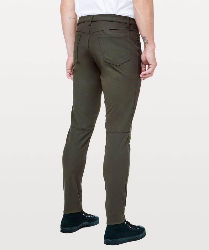 Lululemon ABC Skinny-Fit Pant 34 Warpstreme Byxor Herr Mörkolivgröna | ODZR-23897