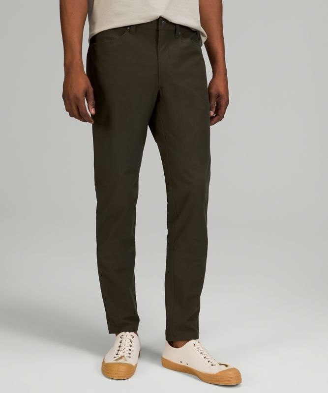 Lululemon ABC Slim-Fit Pant 34 Utilitech Byxor Herr Mörkolivgröna | HEBS-36789