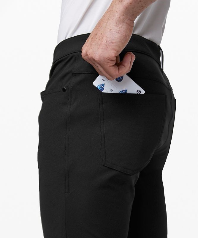 Lululemon ABC Slim-Fit Pant 37 Warpstreme Byxor Herr Svarta | NZKH-40795