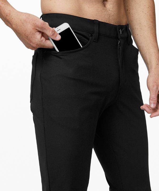 Lululemon ABC Slim-Fit Pant 37 Warpstreme Byxor Herr Svarta | NZKH-40795