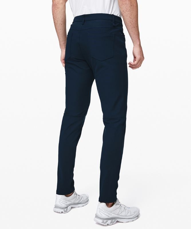 Lululemon ABC Slim-Fit Pant 37 Warpstreme Byxor Herr Marinblå | NWVE-67980