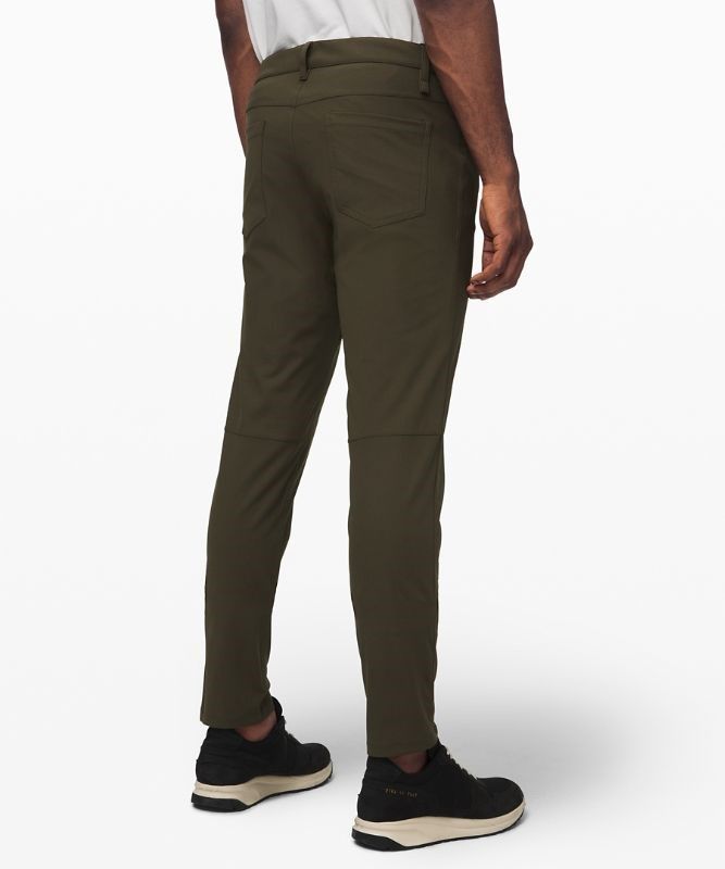 Lululemon ABC Slim-Fit Pant 37 Warpstreme Byxor Herr Mörkolivgröna | LDNO-97241
