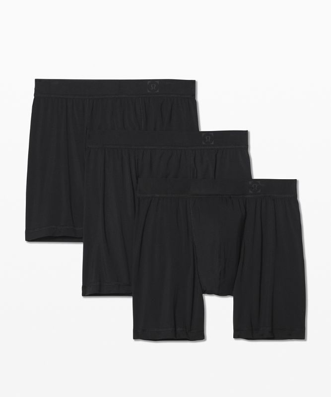 Lululemon AIM Boxer 3 Pack Underkläder Herr Svarta Svarta Svarta | LYAK-36512