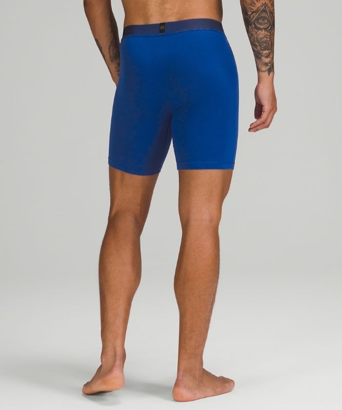 Lululemon AIM Boxer Long Mesh Underkläder Herr Blå | UQMR-69720