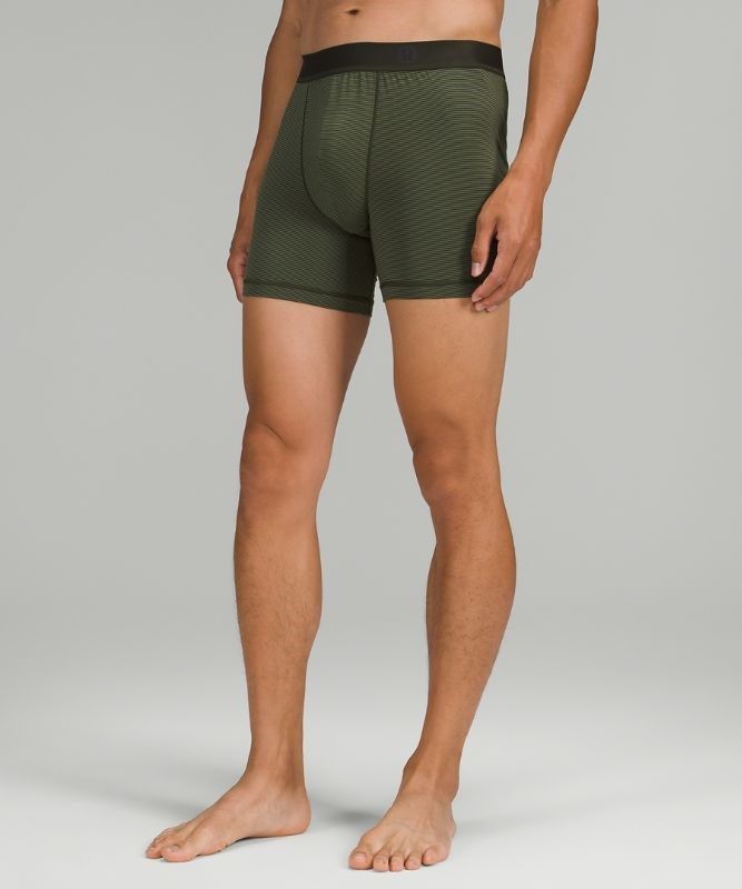 Lululemon AIM Boxer Underkläder Herr Olivgröna Mörkolivgröna | WHBP-91824