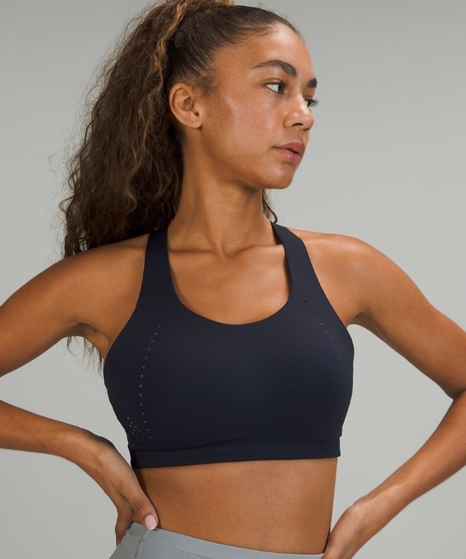 Lululemon AirSupport Bra High Support, C Sport BH Dam Marinblå Blå | YVZD-74283