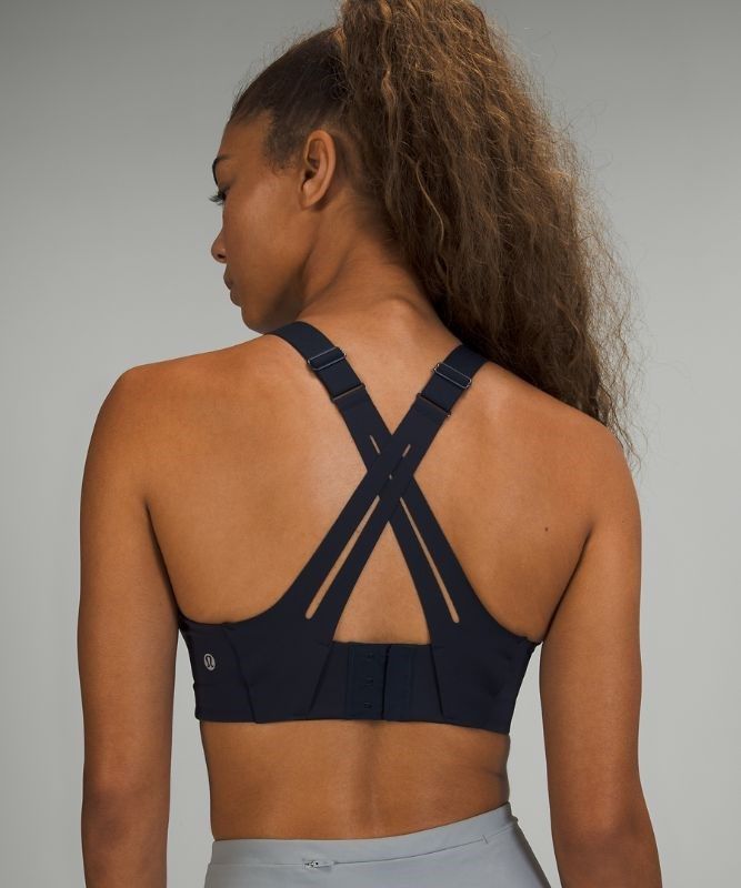 Lululemon AirSupport Bra High Support, C Sport BH Dam Marinblå Blå | YVZD-74283