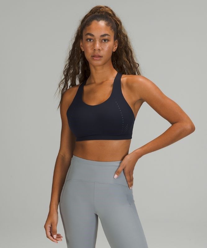 Lululemon AirSupport Bra High Support, C Sport BH Dam Marinblå Blå | YVZD-74283
