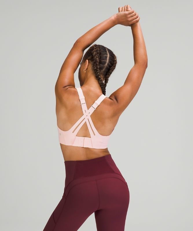Lululemon AirSupport Bra High Support, C Sport BH Dam Rosa Vita Vita | GJIB-38572