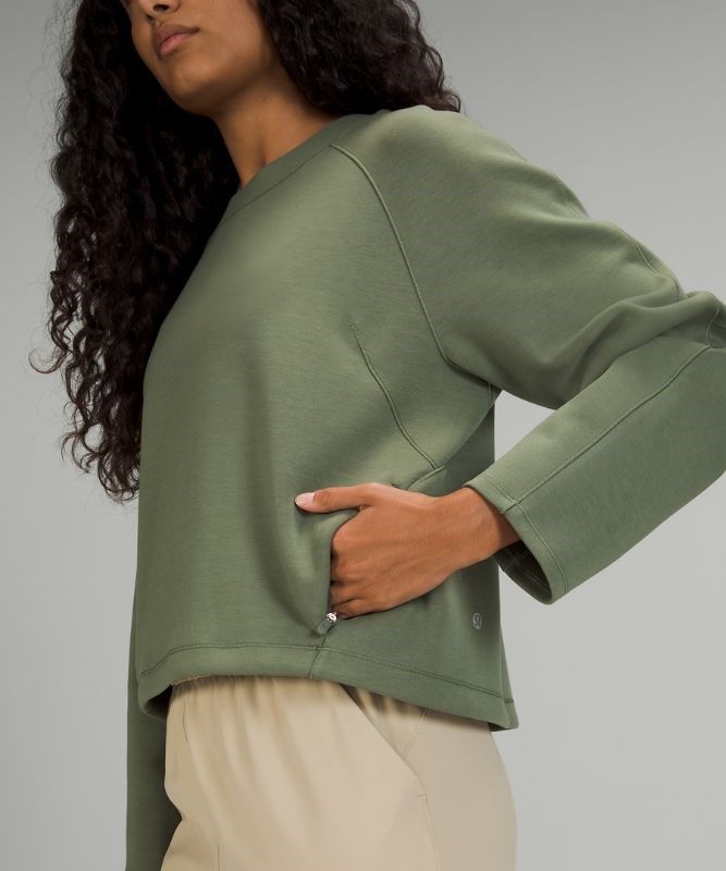 Lululemon AirWrap Modal Crew Tröjor Dam Gröna | KOSZ-68901