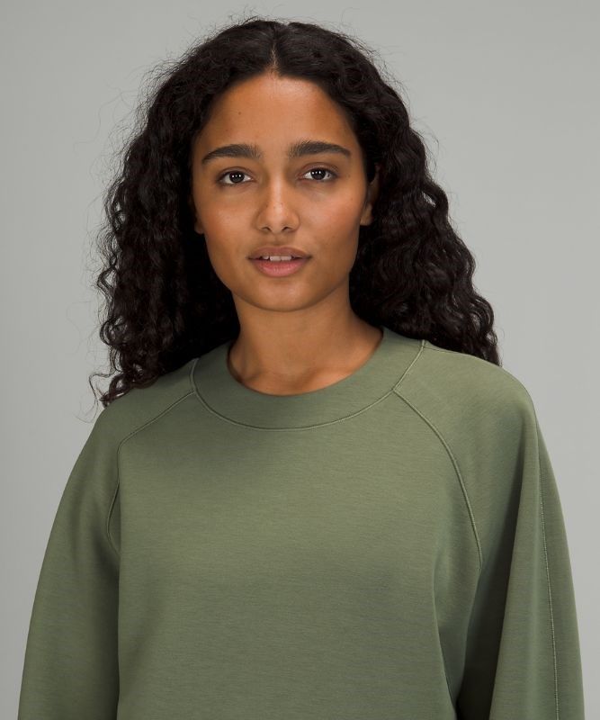 Lululemon AirWrap Modal Crew Tröjor Dam Gröna | KOSZ-68901