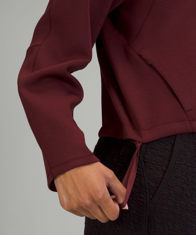Lululemon AirWrap Modal Crew Tröjor Dam Röda Vinröda | STLW-18067