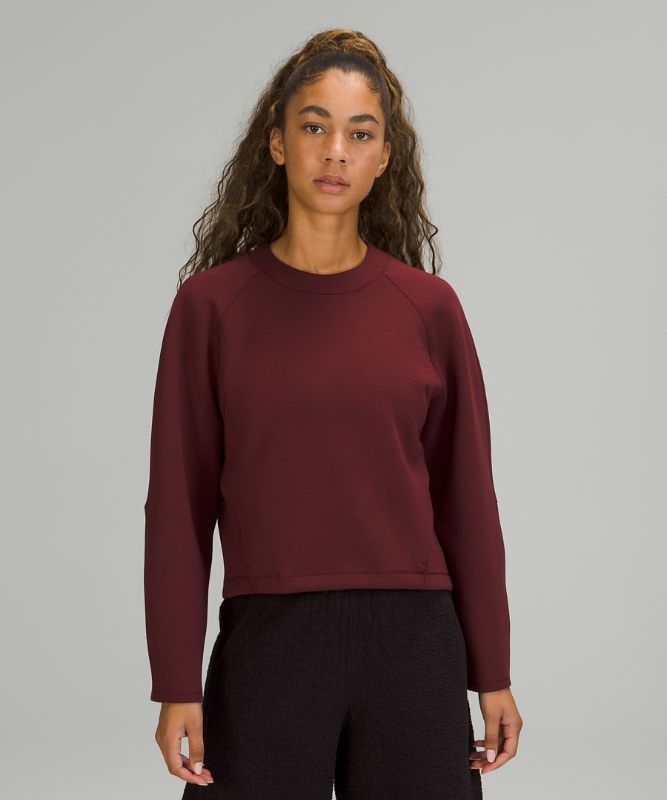 Lululemon AirWrap Modal Crew Tröjor Dam Röda Vinröda | STLW-18067