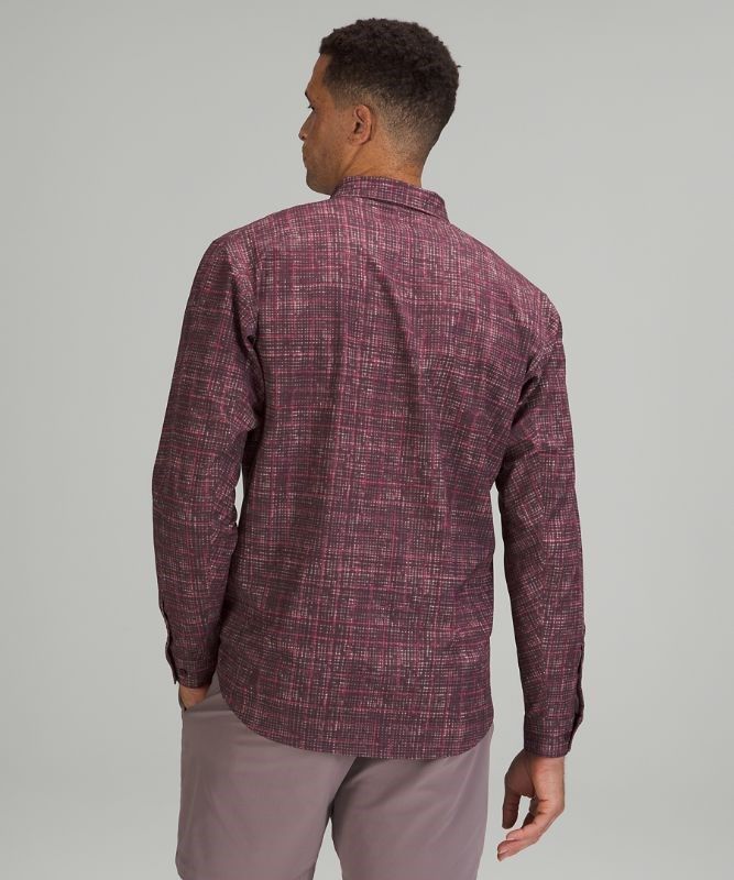 Lululemon Airing Easy Long Sleeve Button Up Shirt Ventlight Mesh Blast Herr Olika Färger | PDXU-63491
