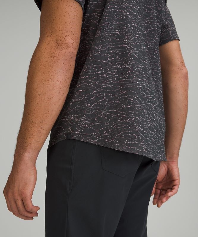 Lululemon Airing Easy Short Sleeve Shirt Blast Herr Camo Rosa Grå Bruna Mörkgrå | MKYX-69348