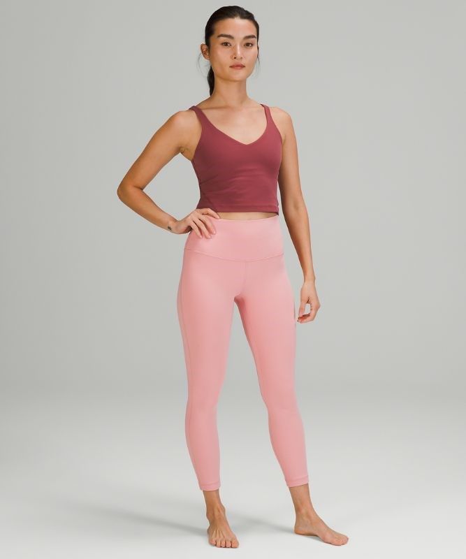 Lululemon Align Cropped Tank Top Blast Dam Vinröda | PUMI-79238