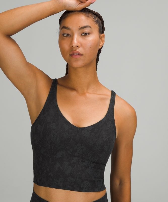 Lululemon Align Cropped Tank Top Blast Dam Camo Svarta Olika Färger | OSRN-37291