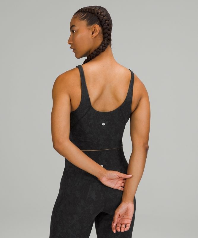 Lululemon Align Cropped Tank Top Blast Dam Camo Svarta Olika Färger | OSRN-37291
