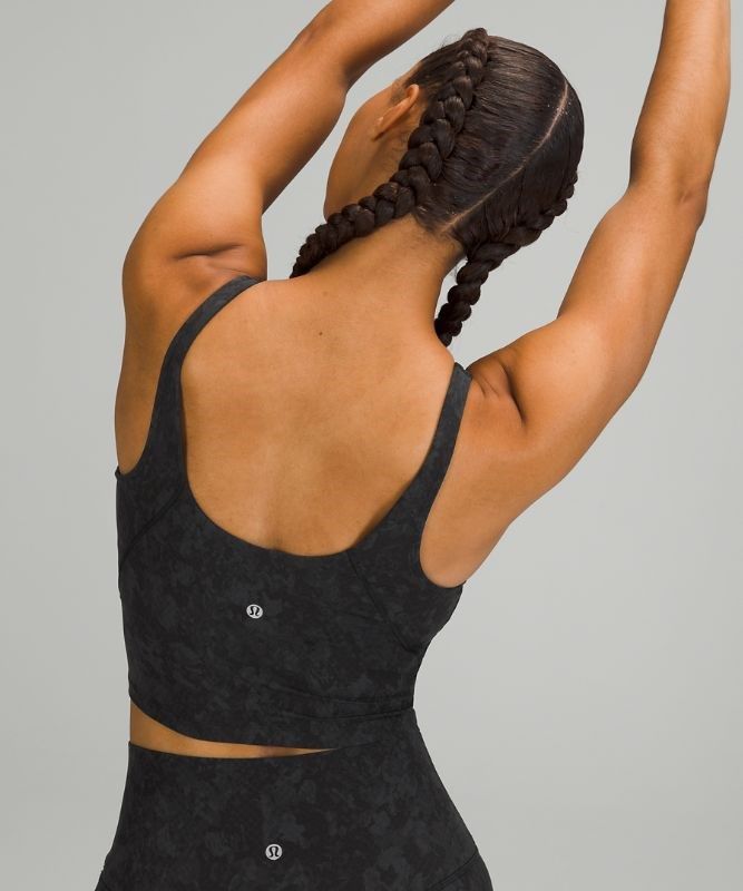 Lululemon Align Cropped Tank Top Blast Dam Camo Svarta Olika Färger | OSRN-37291