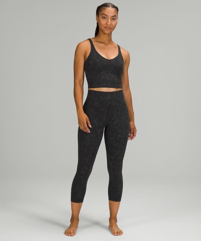 Lululemon Align Cropped Tank Top Blast Dam Camo Svarta Olika Färger | OSRN-37291