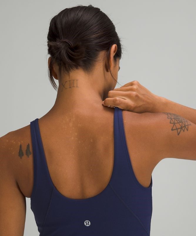 Lululemon Align Cropped Tank Top Blast Dam Night Sea | MKUE-17892
