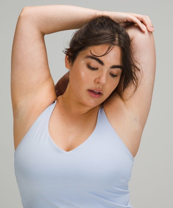 Lululemon Align Cropped Tank Top Blast Dam Blå Beige | LBKJ-79502
