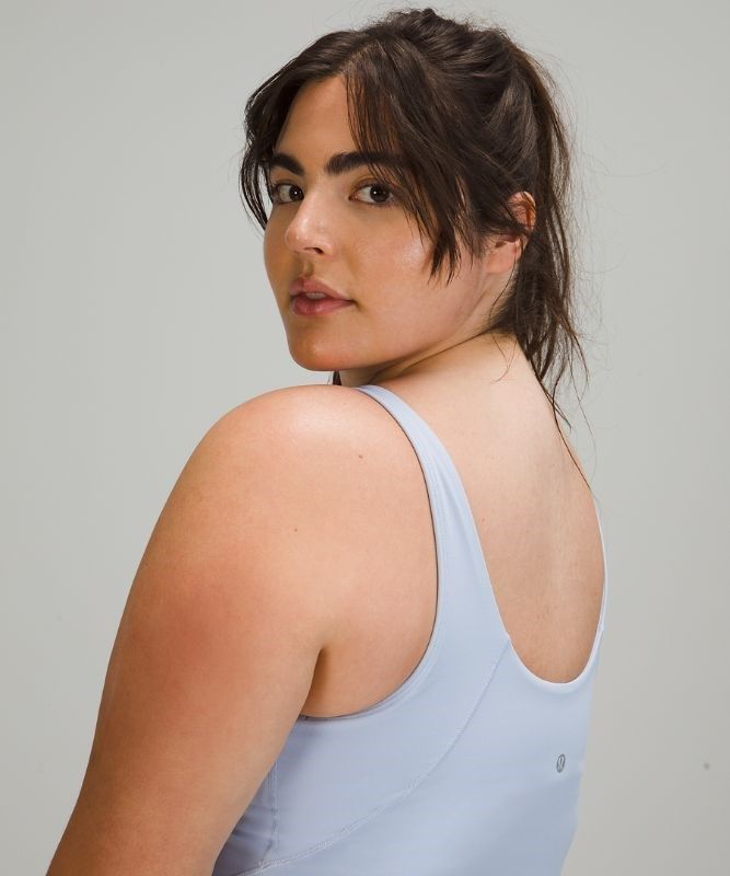 Lululemon Align Cropped Tank Top Blast Dam Blå Beige | LBKJ-79502
